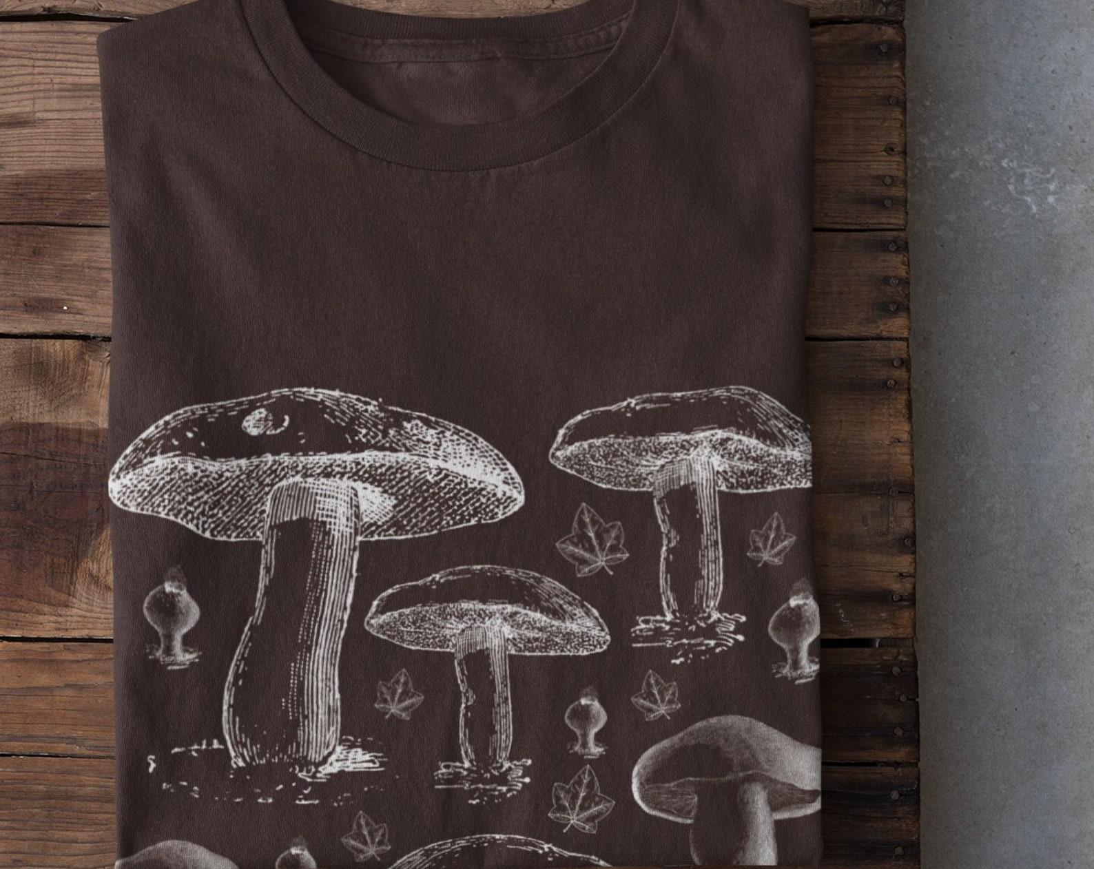 Mushroom Tshirt, Foraging Shirt, Grunge Clothing, Cottagecore Shirt, Mushrooms Shirt, Fungi T-shirt, Goblincore Shirt, Foraging Gifts 2XL