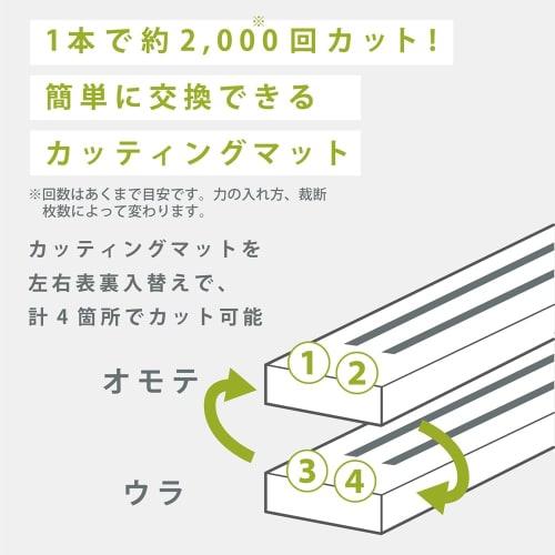 Nakabayashi Rotary Cutter, Compact/Slide Cutter, Slim, A4 Cutting Mat (Pack of 3) NSC-CM3