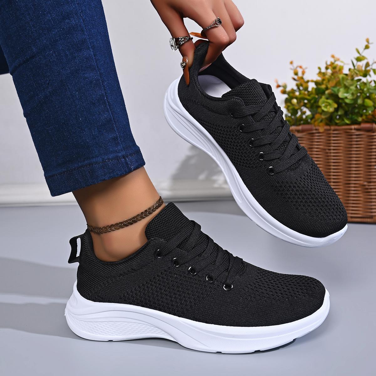

Spring and Autumn Elegant Lace Up Sexy Running Sports Casual Shoes Fashiable Hot Selling New Comfortable Women s Shoes 36 чёрный