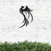 Bohemian Metal Phoenix Wall Art Outdoor Indoor Wrought Iron Sculpture Courtyard Garden Living Room Elegant Hanging Mural