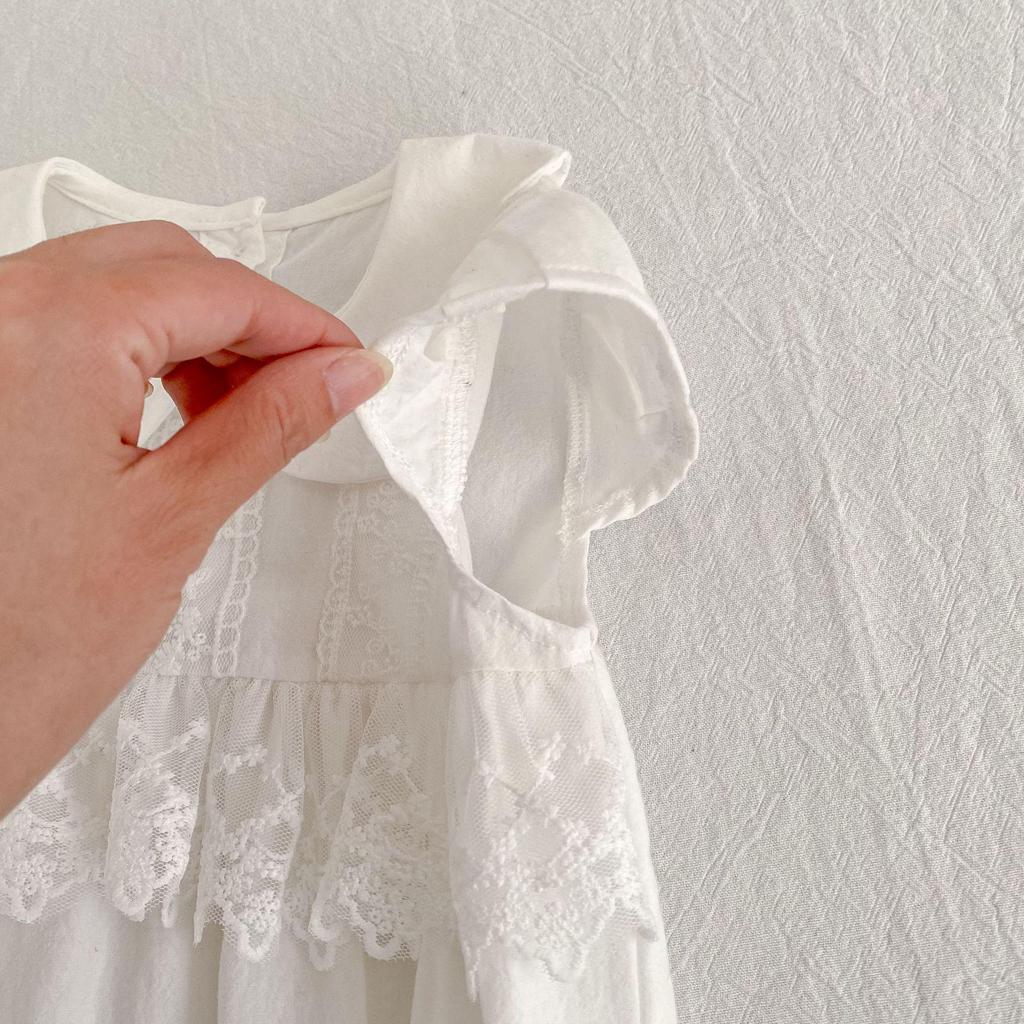 Girls' French Floral Smocked Sleeveless Dress & Baby Bodysuit Set for Sisters