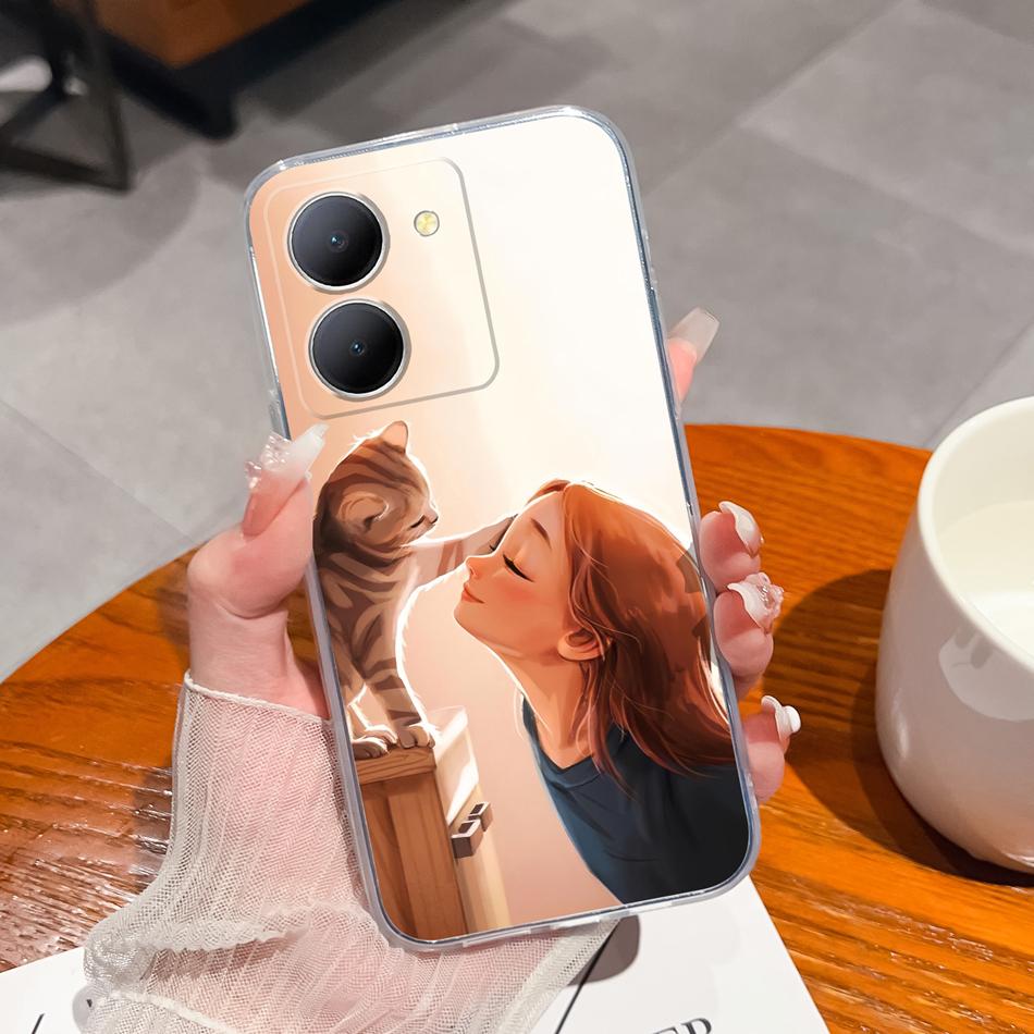 Creative Case For Vivo Y36 5G Soft Transparent TPU Silicone Model V2248 Slim Phone Shell Shockproof Protective Back Cover Coque
