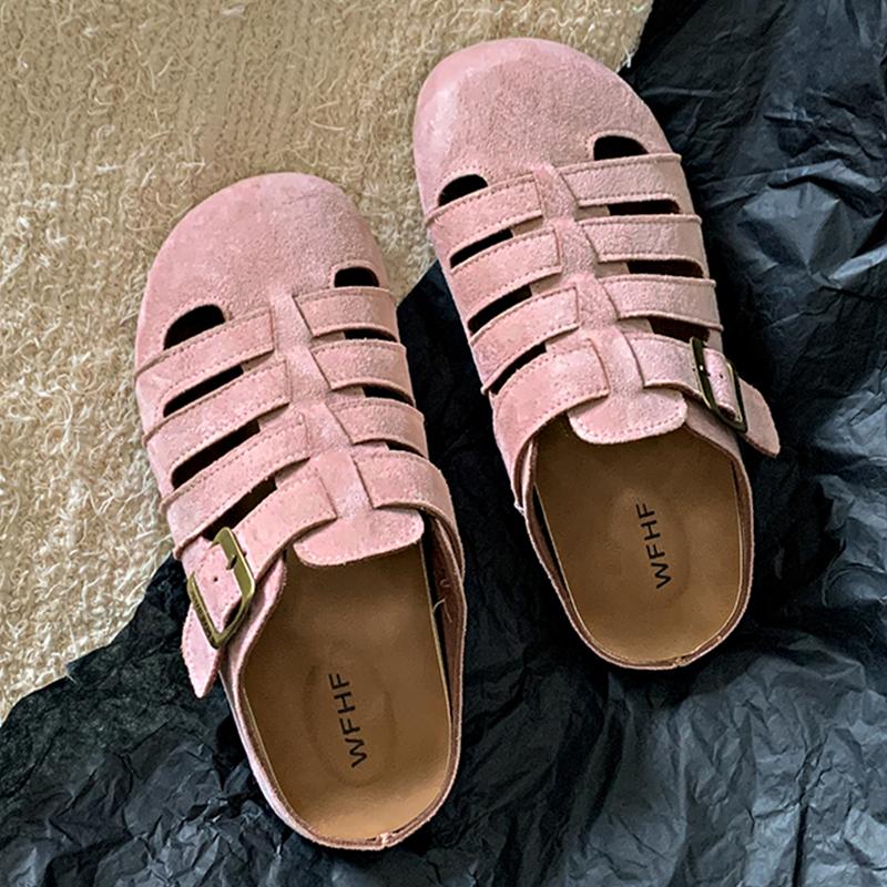 Fashion Spring Flats Fashion Woman Slippers Casual Cozy Slingback Mules Shoes Designer Sandals Dress Women Shoes New Zapatos De Mujer