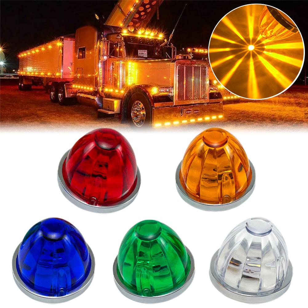 5PCS Lorry Side Light Car Truck Side Marker Signal Indicator Trailer Watermelon Lamp LED Waterproof 12V 24V Car Clearance Light