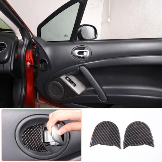 Carbon Fiber Inner Door Bowl Trim Sticker For Mitsubishi ECLIPSE 2006-2011 2PCS
