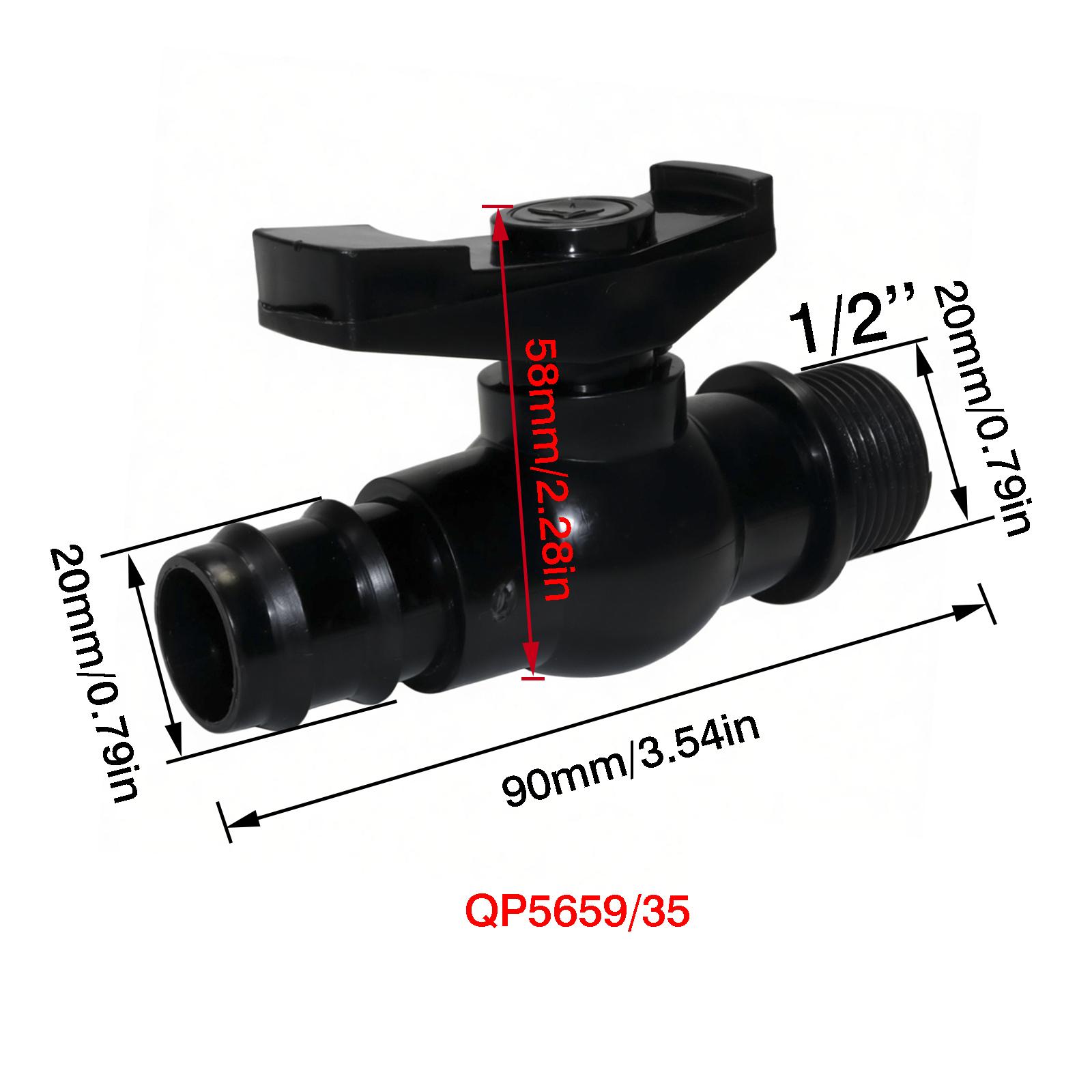 PVC water pipe joint valve, garden water connection piece PVC water tank fish tank drip irrigation outer wire pipe connector (as the picture,External thread)