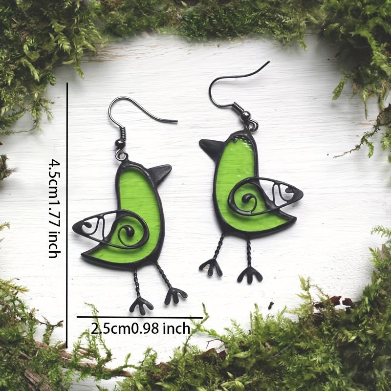 Unique Cute Resin Bird Dangle Drop Earrings For Women Charm Girls Leisure Party Jewelry Gift