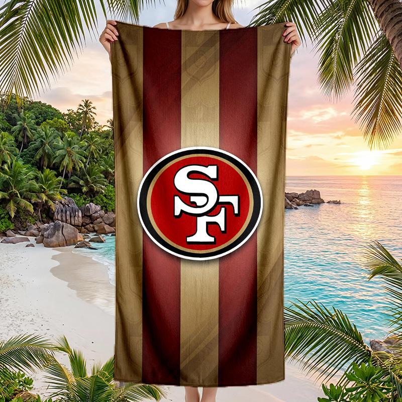 Asciugamano da Spiaggia alla Moda San Francisco 49ers Asciugamano Portatile Morbido ad Asciugatura Rapida per Nuoto Campeggio Vacanze
