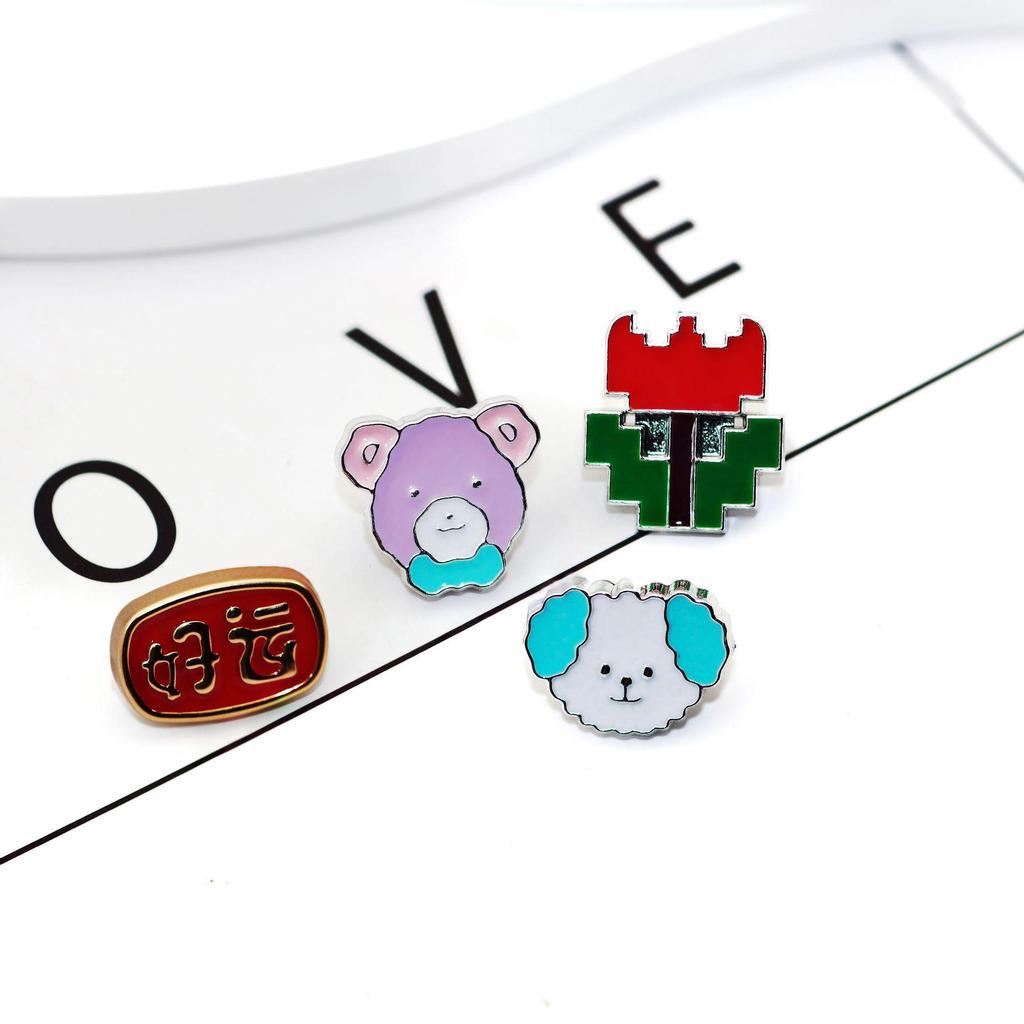 Elegant Matte Silver Teddy Bear Heart Strawberry Jewelry Hair Accessories with Handmade Details