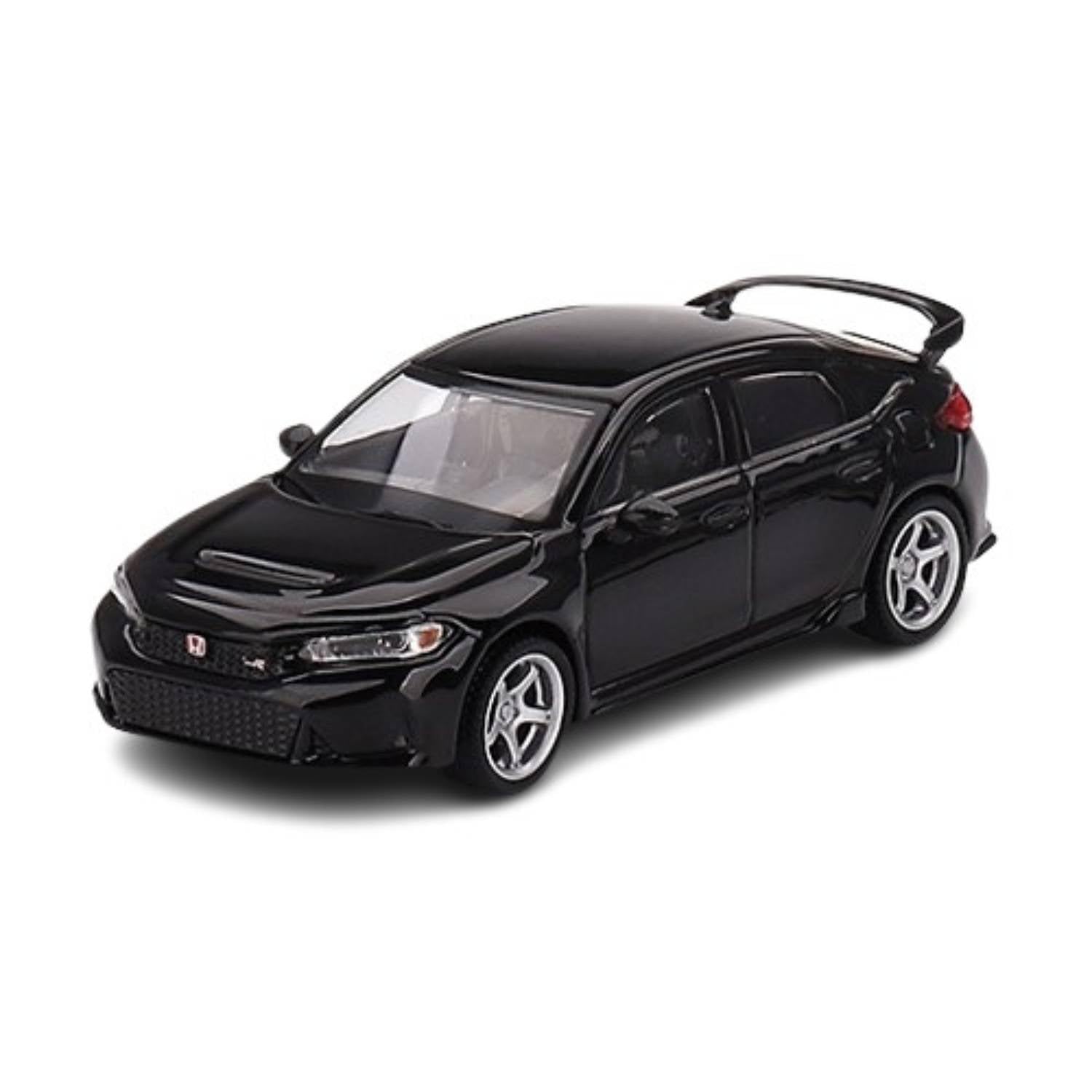 

TrueScale Miniatures MINI GT Масштаб Honda Civic Type R 2023 Crystal Black Pearl с колесами Advan GT, Готовая модель 1/64, Правый руль, чёрный