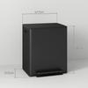 50L Dual Compartment Stainless Steel Bin, with Deodoriser Holders - Black