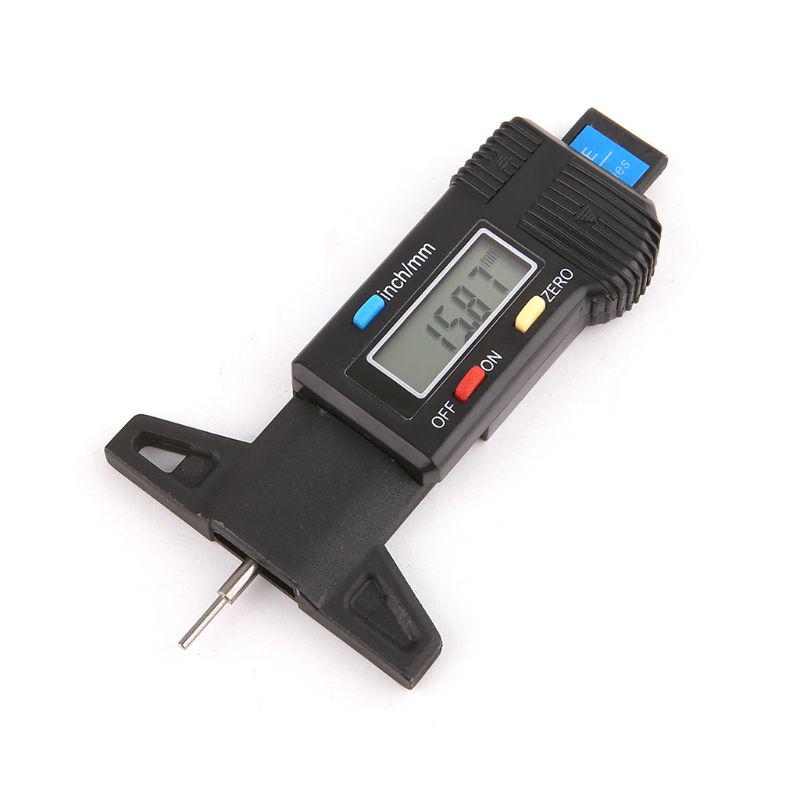 1pc Digital  Tyre Tire Tread Depth Gauge Meter Measurer Tool Tread Brake Pad Shoe Tire Monitoring System