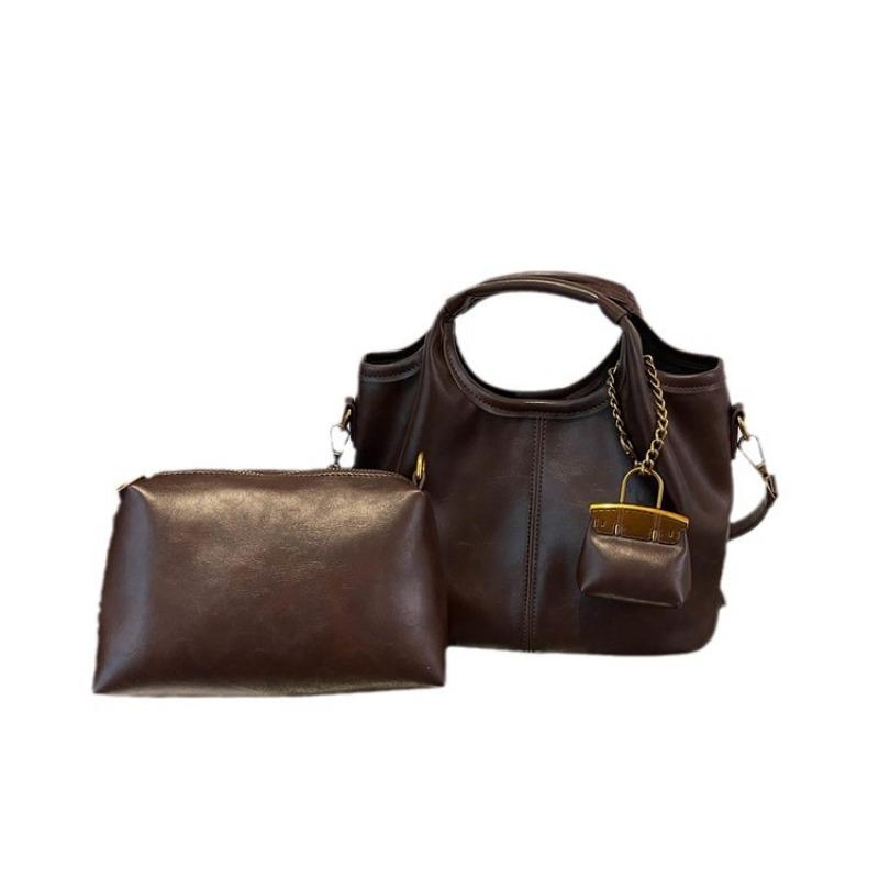 Versatile handbag bag, high-end commuter messenger tote bag, autumn and winter new retro casual shoulder bag