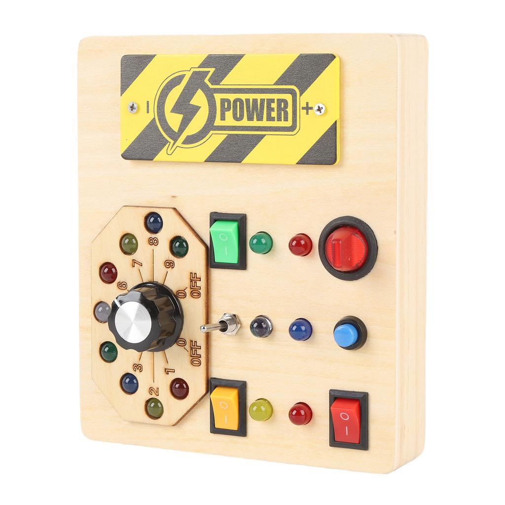 Placă senzorială din lemn Jucărie cu întrerupătoare Placă de activități senzoriale Jucărie educativă pentru învățare timpurie pentru 2-6 ani