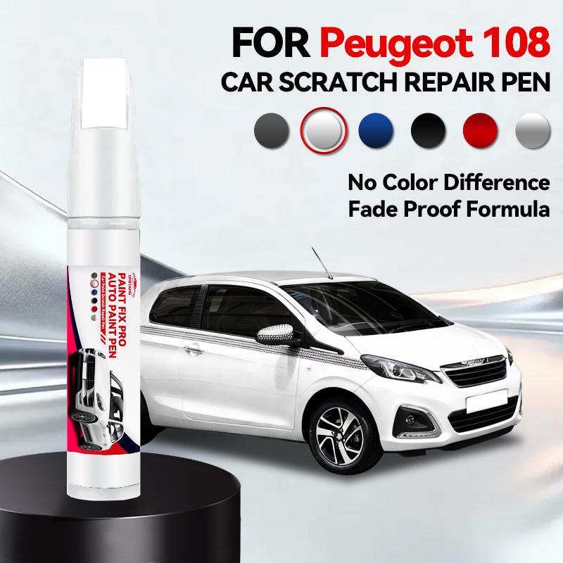 

Для Peugeot 108 1990-2026 Фарба-ремонтник Подряпин Автомобільні аксесуари своїми руками Чорний Білий Сріблястий Сірий Синій Червоний перлина білого кольору