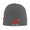 Carlos Sainz Jr F1 Signature Graphic - Dark Warm Knitted Cap Hip Hop Bonnet Hat Autumn Winter Outdoor Beanies Hats for Unisex