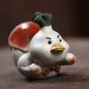 Yixing Zisha Charge Little Yellow Duck Tea Pet Retro Exquisite Miniatures Tea Figurine Play Toys Tea Statue Ornaments Tea Items