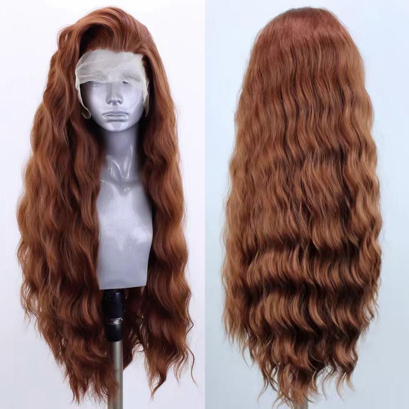 AIMEYA Platynowe Peruki dla Kobiet Mieszanka Blond Syntetyczna Peruka z Koronkowym Przodem Czarna Długa Naturalna Fala Syntetyczne Włosy Peruka do Codziennego Użytku Cosplay