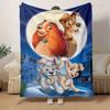 1pc, Lady & The Tramp Throw Blanket Soft & Cozy Home Decor for Couch, Bed, Car, Travel, Camping, Office Nap Perfect Gift for Lady