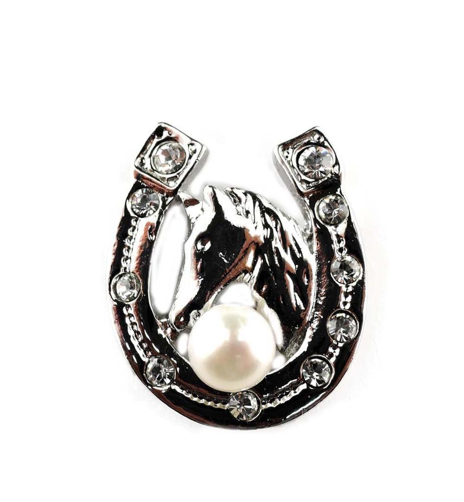 ISUZU MSJ Tuck Brooch Akoya Horseshoe Large Silver 5674-SV