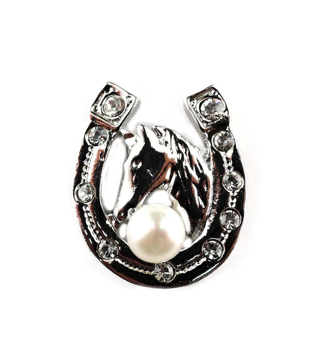 

ISUZU MSJ Tuck Brooch Akoya Horseshoe Large Silver 5674-SV