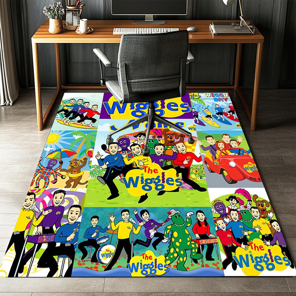 Custom Name The Wiggles Printed Carpet,Rug for Office Chair Living Room Bedroom Kitchen Room Decor Gifts.