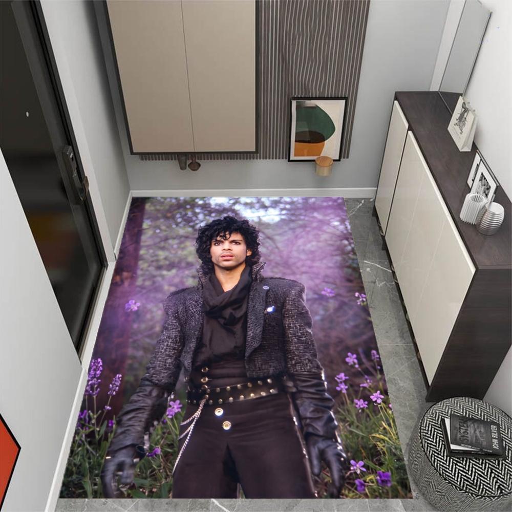 Prince Retro Music Icon Poster Floor Rug Office Rug Suitable For Living Rooms Kitchen Game Room Dormitory Antislip Carpet Anime Office Decor