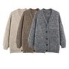 Autumn 2026 Women's European & American Style V-Neck Knit Cardigan Sweater