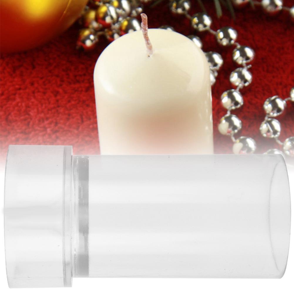 

Прозрачная пластиковая форма для свечей церковный наконечник форма для изготовления свечей с металлической крышкой(5x10 см)