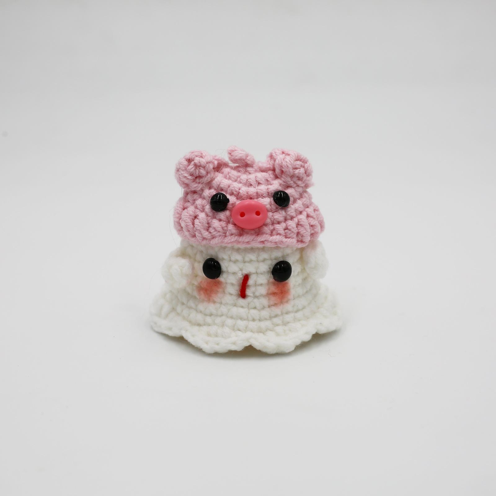 

Креативные вязаные крючком маленькие привидения, плетеные вручную подвески, украшение на Хэллоуин, вязаная пряжей сумка, подвеска для ключей, подарок, домашний декор