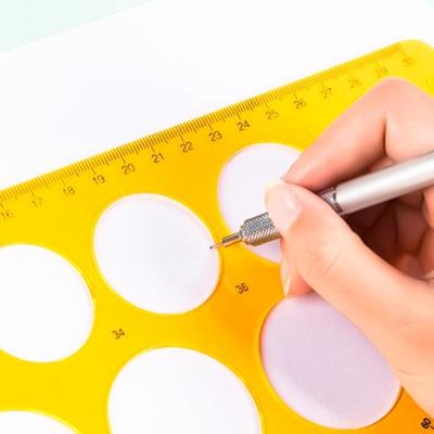 Geometric Stencil Geometric Drawing Templates Circle Stencils Clear Measuring Ruler for Engineering Drawing Building