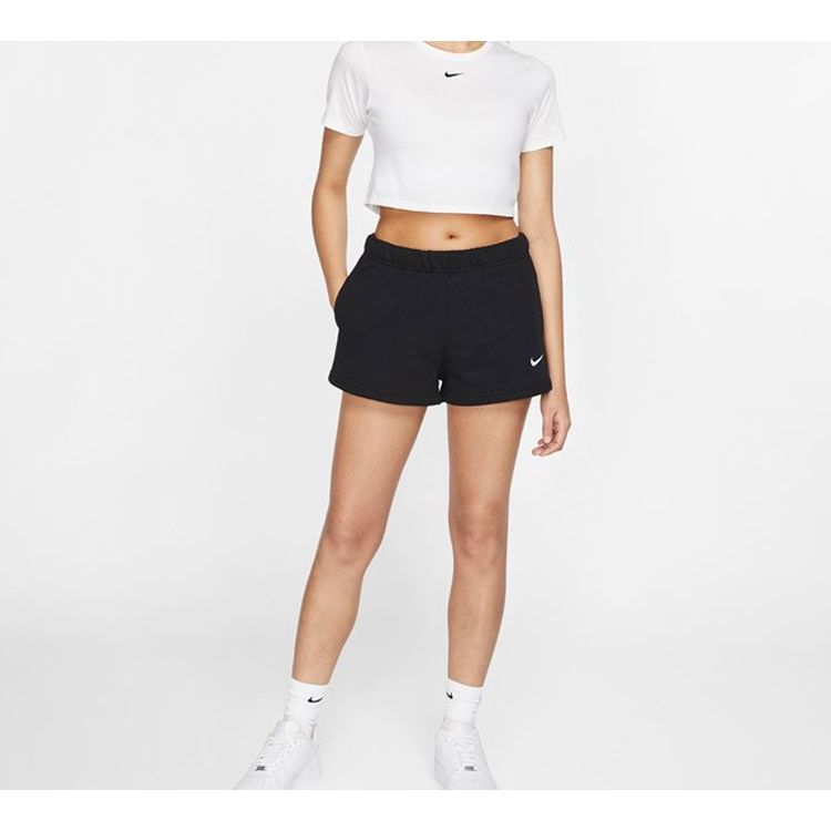 Nike Lab Nrg Fleece Logo Embroidered Shorts Women Shorts Black AV8285-010