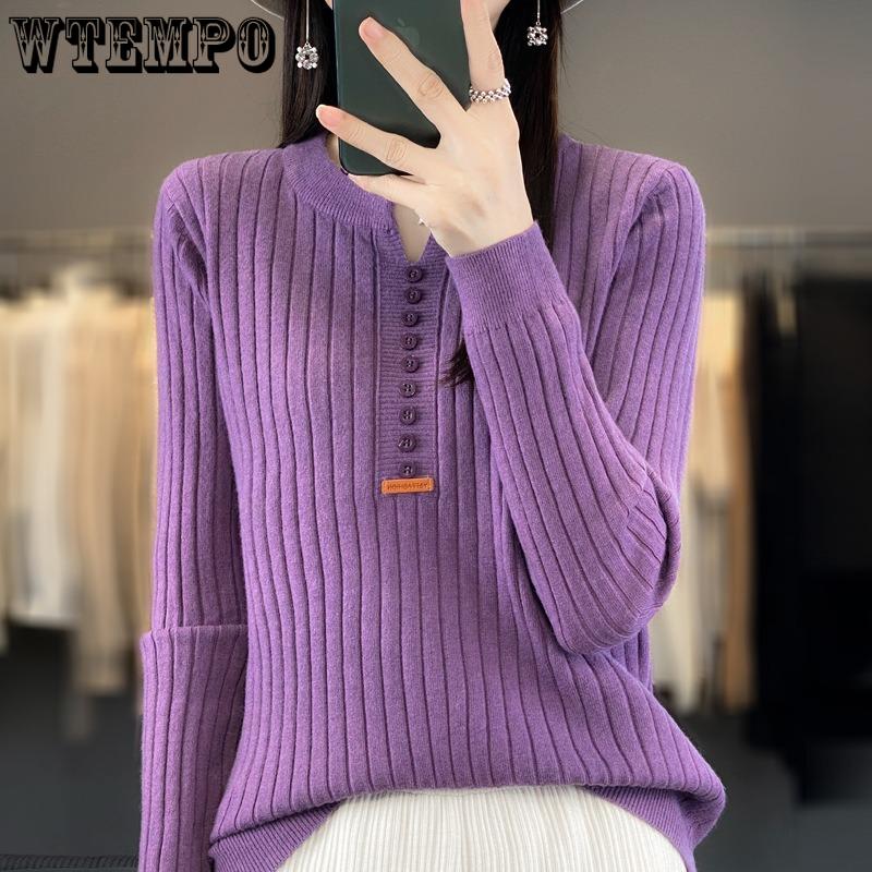 Autumn Women's Sweater Temperament Pullover Round Neck Regular Sweater Women's Knitwear