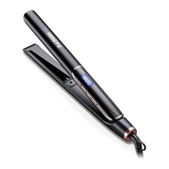 Hair Iron 24mm 2way Straight & Curl 30 Million Negative Ions Mirror Titanium Plate 100~230 Adjustment LED Display Overseas Compatible Professional