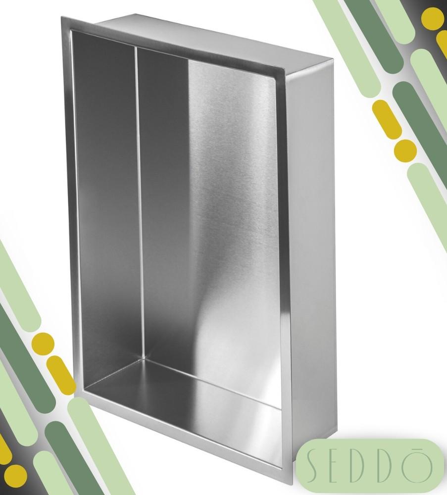 Półka wnękowa 45x30x10cm chrom do łazienki