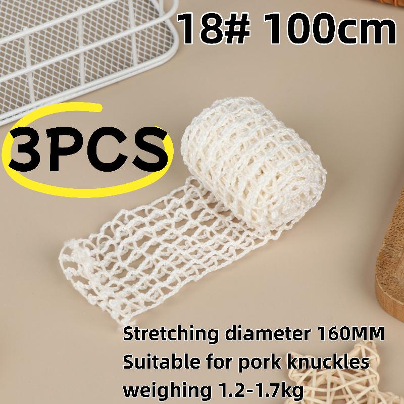 1/3 Pezzi Rete Elastica per Cibo di Ham 100/300Cm Rotolo di Rete per Carne Manzo Pollame Rete Elastica Macellaio Spago Corda da Cucina Strumenti