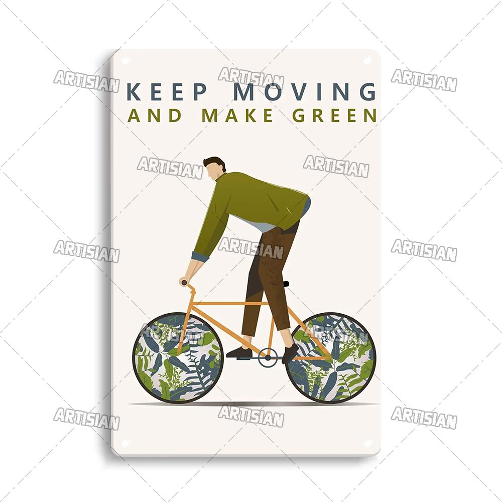Artisian Cycling Metal Sign Bicycle Riding Tin Plaque Bike Decorative Poster Wall Decor Garage Bar Pub Club Hotel Cafe Kitchen