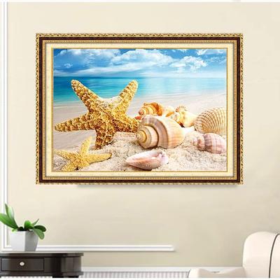 Kit Ricamo Diamantato Fai da Te Stella Marina Punto Croce Arte Mosaico Pittura Diamantata Diamanti Tondi/Quadrati Decorazione Casa
