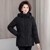 Fashion middle-aged and elderly women's down cotton-padded clothes New winter mother-padded jackets Thickened large-size hooded jackets