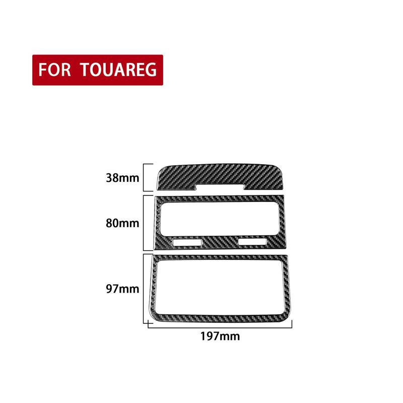 Real Carbon Fiber Car Accessories Rear Air Vent Trim Cover Sticker For VW Touareg 7P MK2 2011 2012 2013 2014 2015 2016 2017 2018