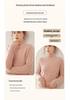 Versatile Women's Cashmere Cable Knit Sweater - Loose Slimming, Half-High Neck, Warm Base Layer