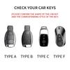 Interior Mouldings Suede Car Key Case Cover Protector Shell For Mercedes Benz C CLE E GLC S Class W206 X254 W214 W223 Remote Fob
