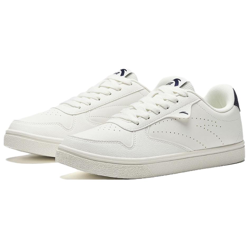 Anta Versatile Simple Comfortable Non-Slip Lightweight Low-Top Skate Shoes Women Sneaker White Blue 122518015R-2