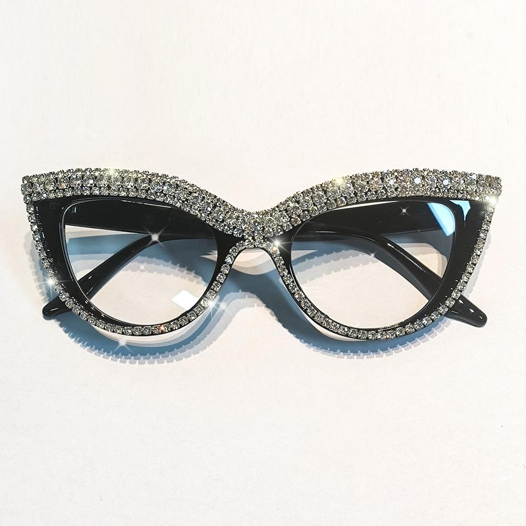Durable High Quality Elegant Fashion Glasses with Rhinestone - Cat-eye Frame Perfect for Formal Events Formal Eyewear
