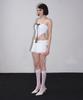 VINAJ Lace Line Micro Short Skirt Cover-Up (White)