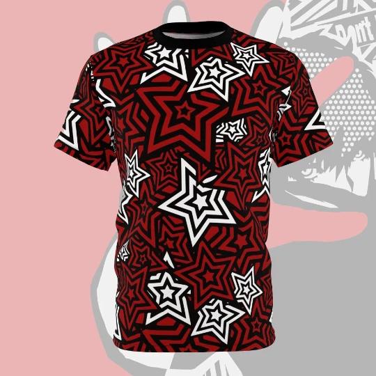 

Persona 5 Stars Red Menu UI Pattern of Phantom Thieves T Shirt Unisex M