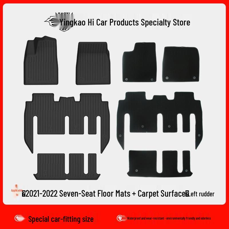 Waterproof TPE Floor & Trunk Mats for 2022 Tesla Model X (LHD & RHD)