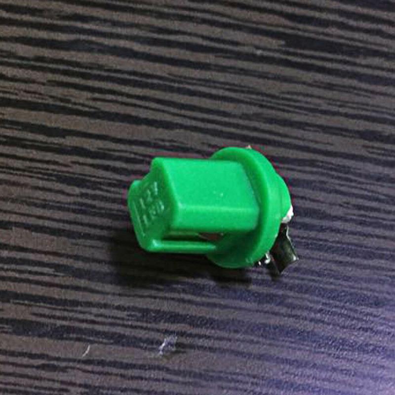 10Pcs T5 B8.5D 5050 1 SMD LED Universal Dashboard Dash Gauge Instrument Light Bulbs Green Plastic Interior Parts Car Accessories