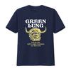 T-shirt Vintage Polmone Verde da Uomo Stampa Riff Folkloristici e Leggende della Gran Bretagna vintage Lavata Unisex Casual Versatile Leggermente