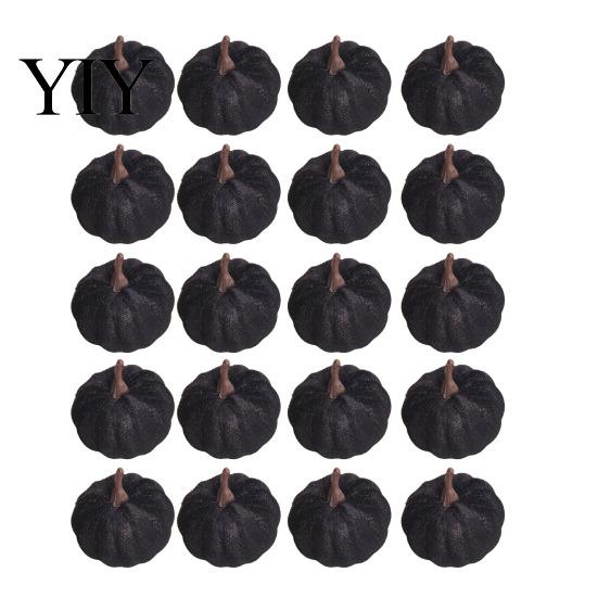 Plush Pumpkin Decor for Fall 20 PCS Velvet Decorative Ornaments, Multi-Color Artificial Harvest Pumpkins Home Mantel Table Shelf, Farmhouse